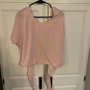 Women’s Size 12 light pink open tie back Lululemon top